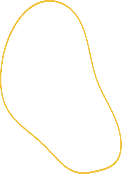 An odd yellow oval shape illustration.
