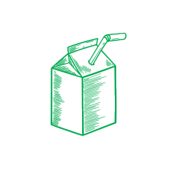 Illustration of a milk carton (K-12 Programs).
