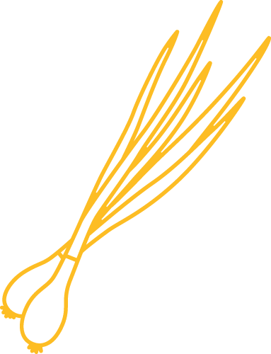 An illustration of yellow onions.