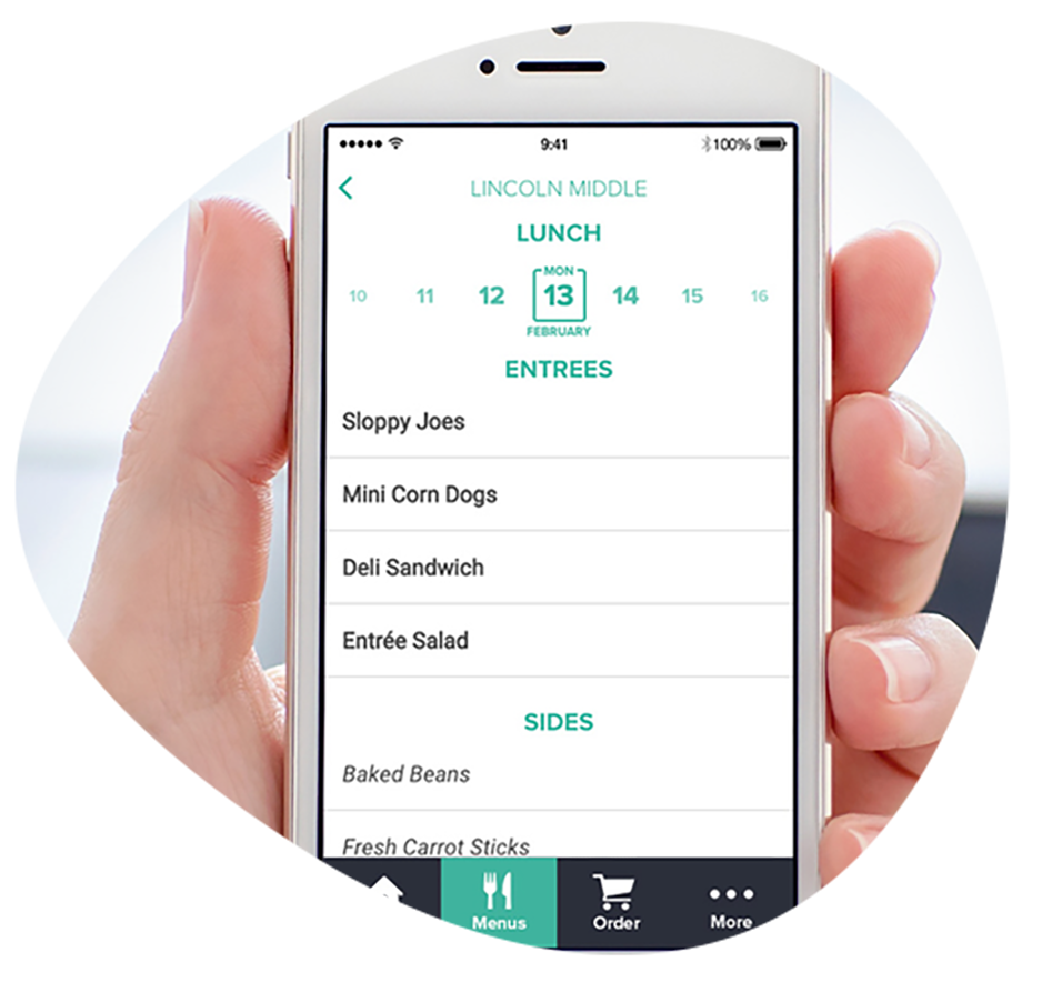 A screenshot on a phone of the Nutrislice and PrimeroEdge apps.