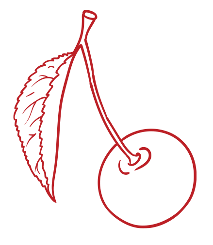 An illustration of a red cherry.
